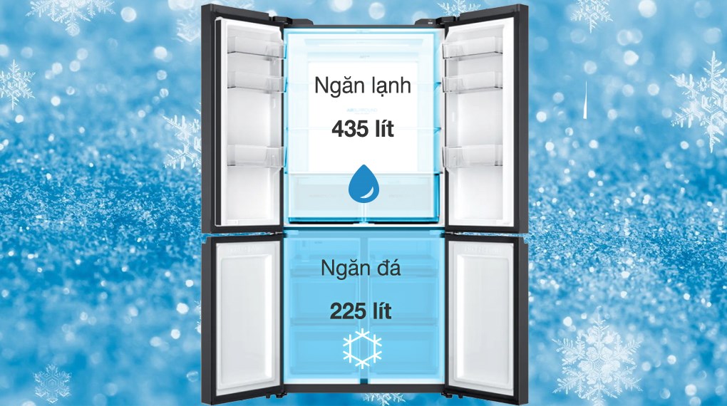 Tủ lạnh Aqua Inverter 660 lít Multi Door AQR-M727XA(GB)U1 - Ngăn lạnh 435 lít, ngăn đá 225 lít Tủ lạnh Aqua Inverter 660 lít Multi Door AQR-M727XA(GB)U1 - Ngăn lạnh 435 lít, ngăn đá 225 lít